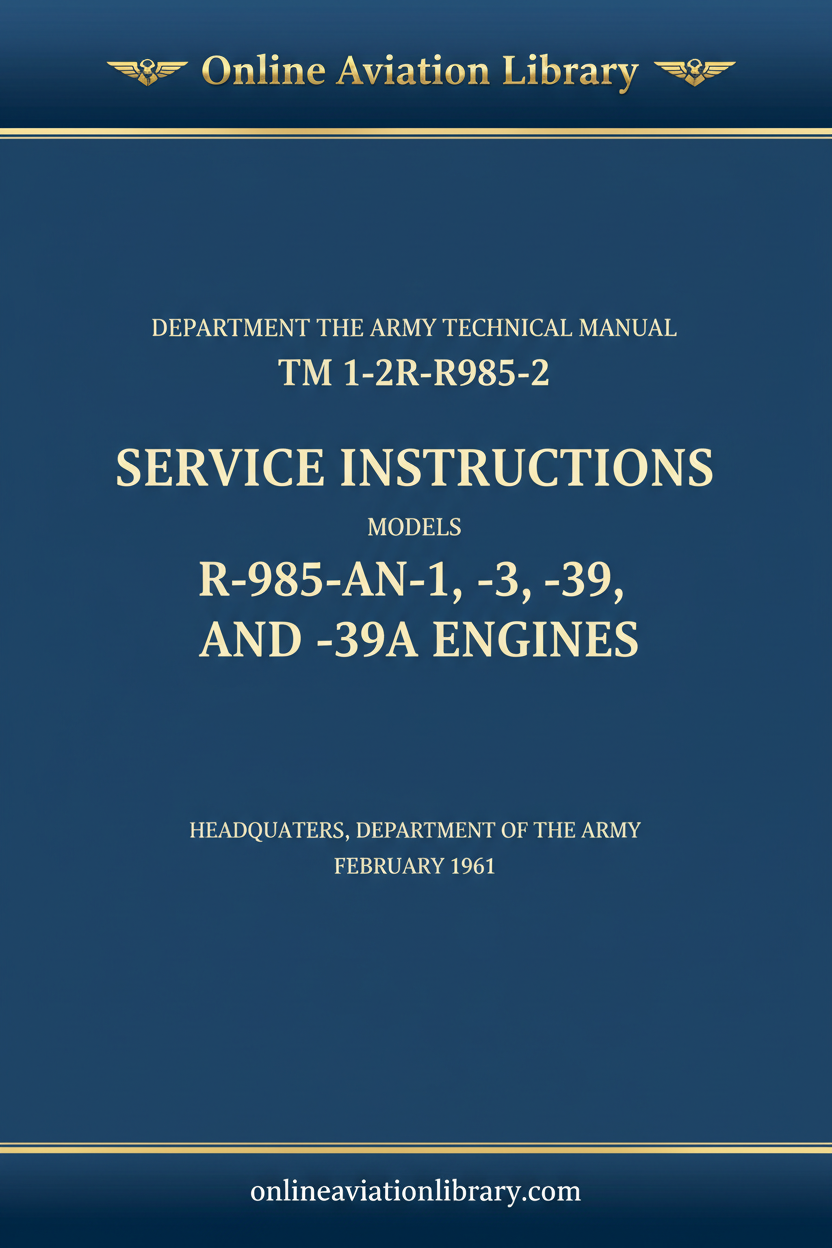 Cover Page — TM 1-2R-R985-2 — Service Instructions — Feb 1961