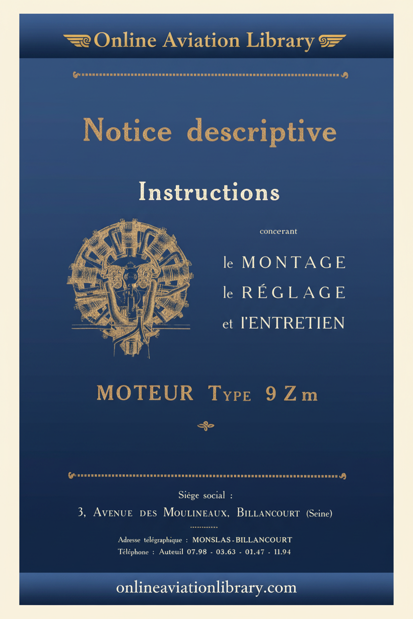 Cover - Salmson 9Zm Instructions Montage Reglage