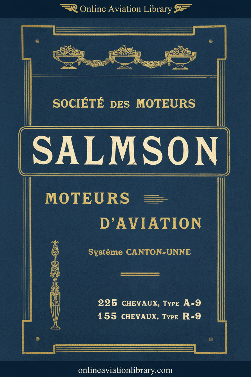 Cover - Salmson A9 R9 French