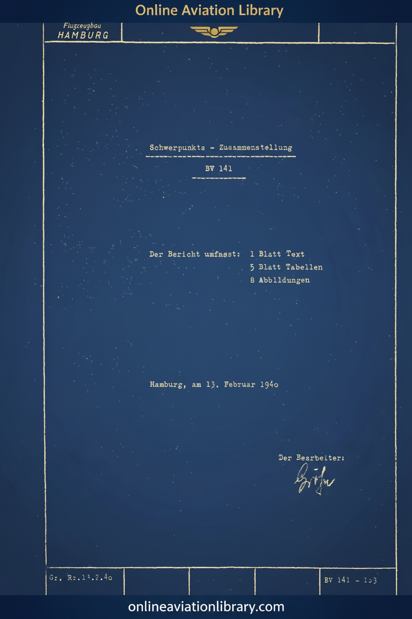 Cover - Schwerpunktsberechnung BV 141