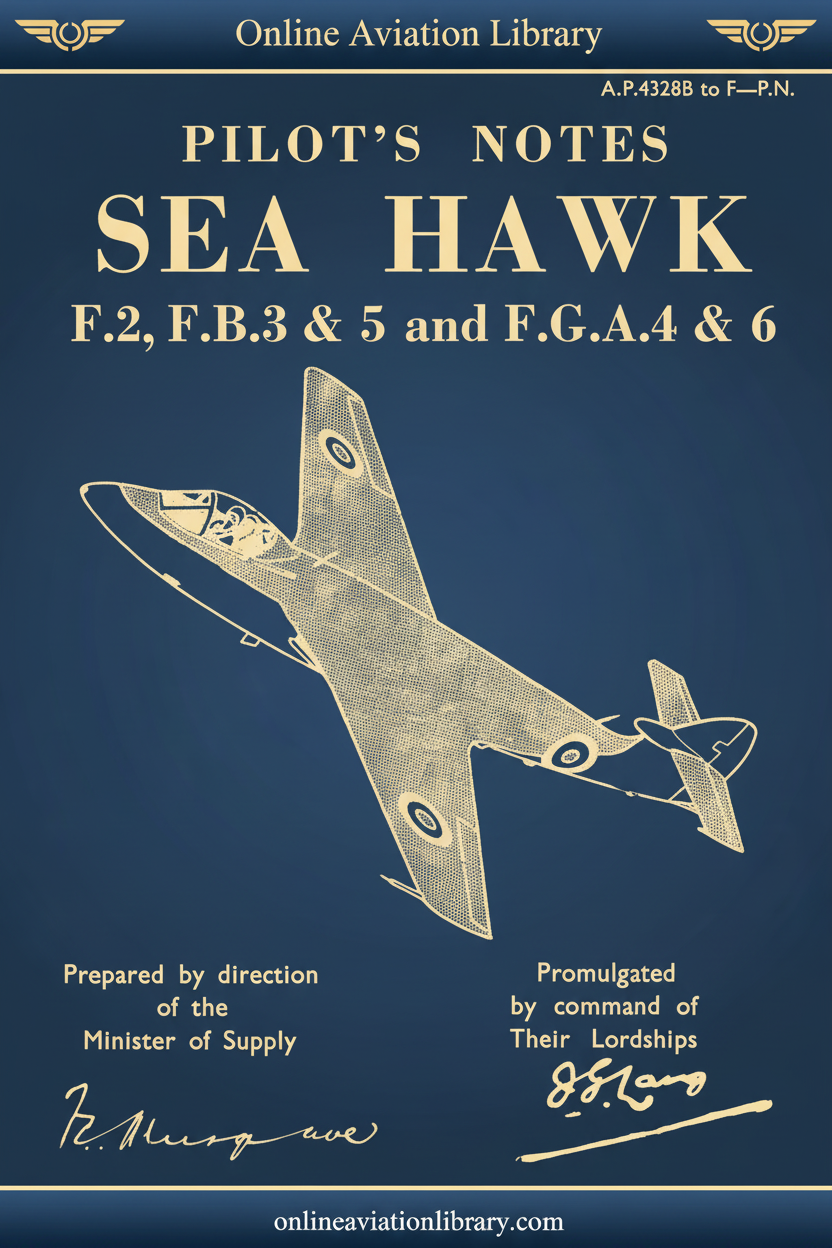 Cover - Sea Hawk F.2 FB.3&5 FGA.4&6 Pilot's Notes