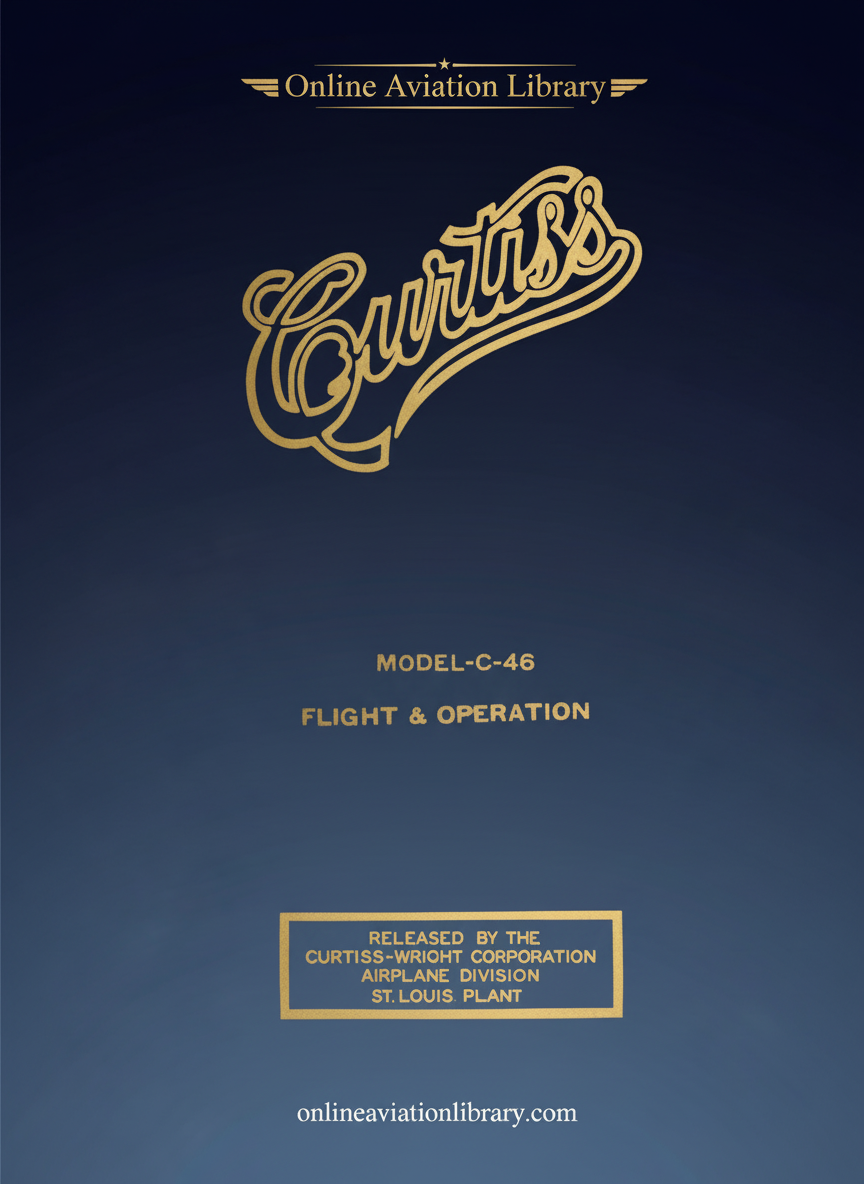 Curtiss C-46 Flight & Operation Manual Cover Page