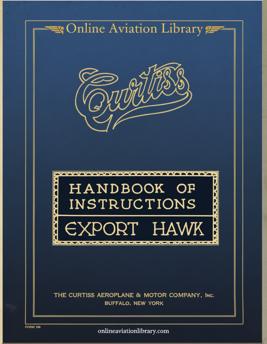 Curtiss Export Hawk Manual Cover Page