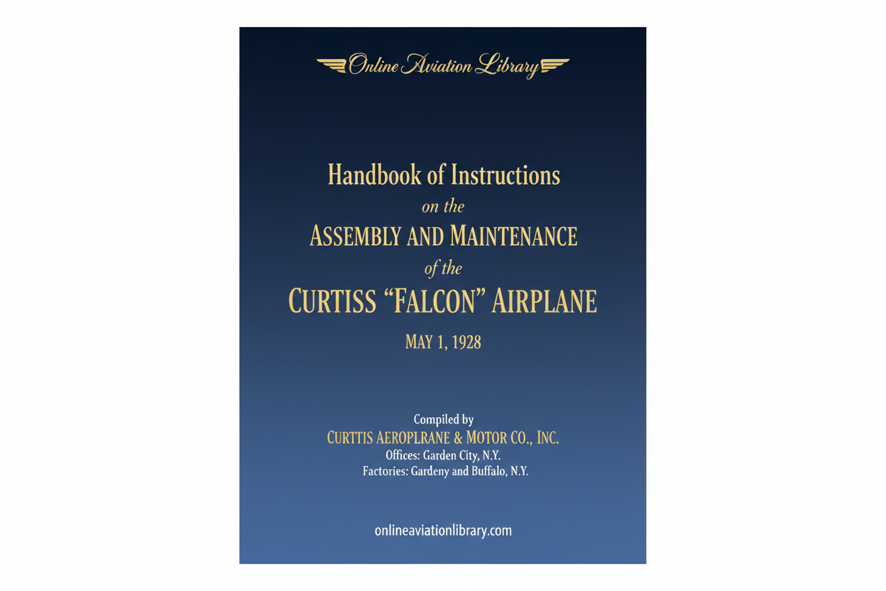 Curtiss Falcon Manual Cover Page