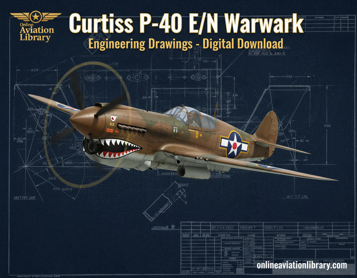 Curtiss P-40 E/N Engineering Drawings Banner