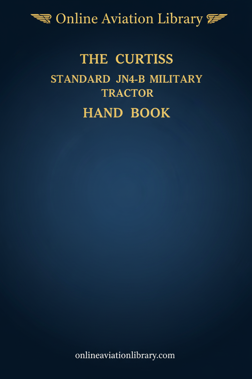Curtiss Standard JN4-B Military Tractor Hand Book Cover Page
