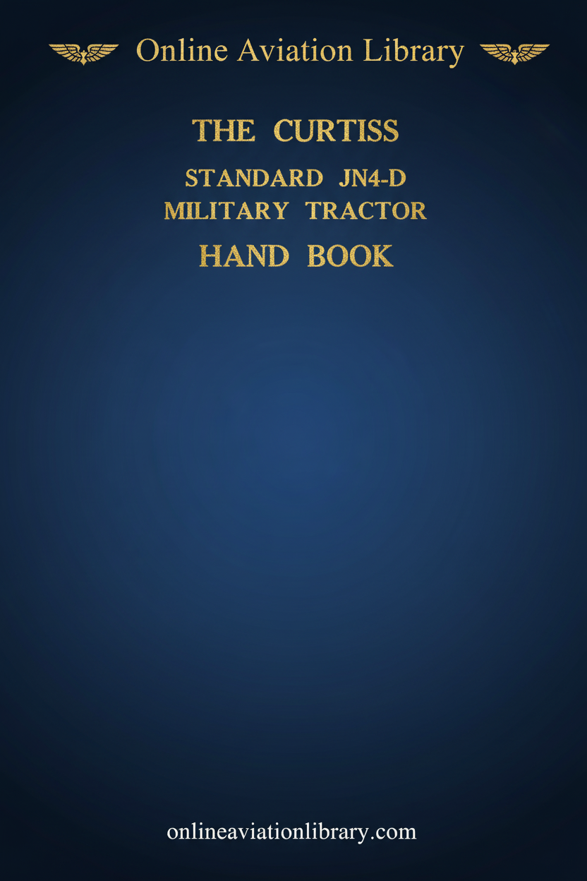 Curtiss Standard JN4-D Military Tractor Hand Book Cover Page