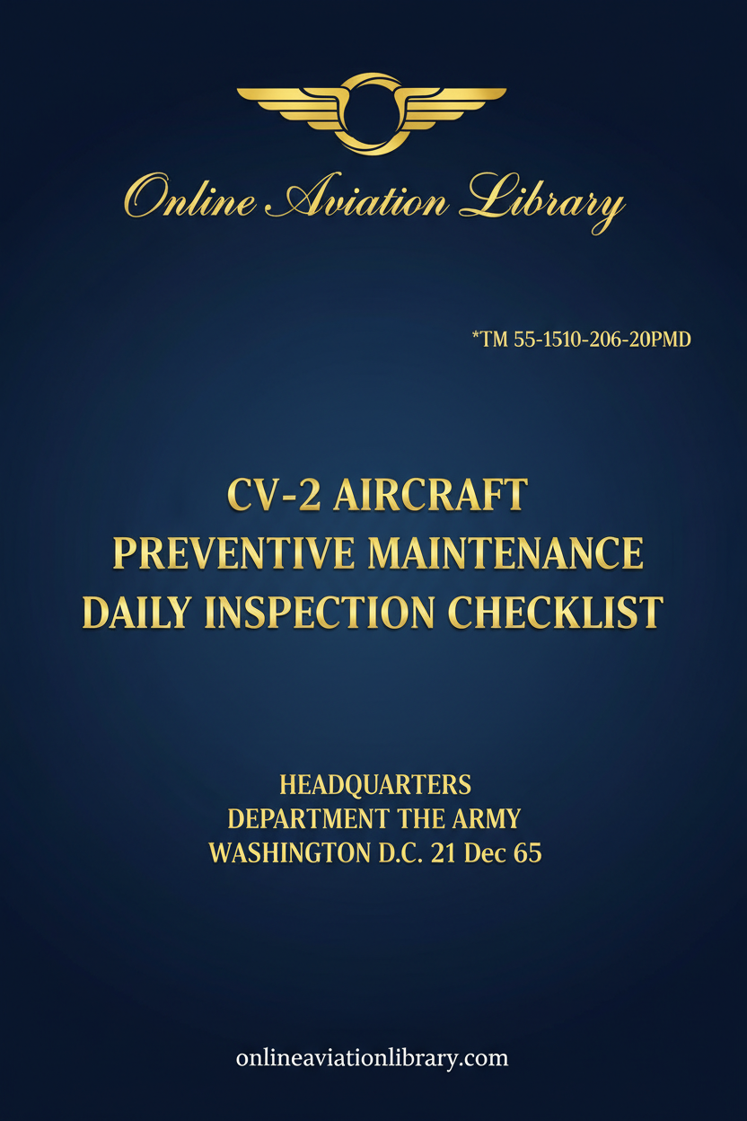 CV-2 Preventive Maintenance Checklist Text-Only Cover Page