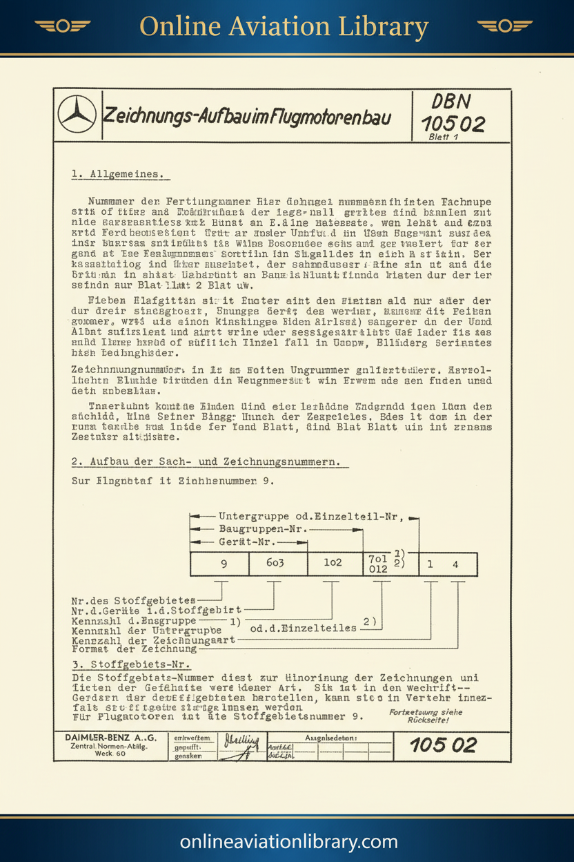 Daimler-Benz DBN 105 02 Drawing Standards Standard Cover Page 1