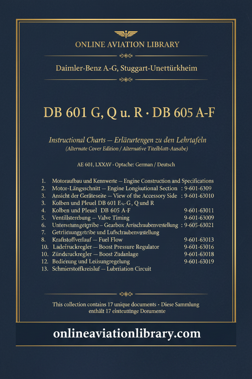DB 601 / DB 605 A-F — Standard Cover Page 1 (Alternate Edition)