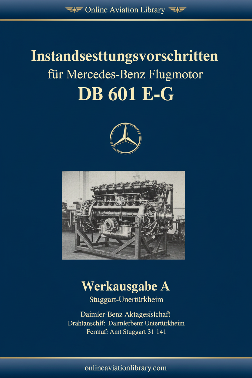 DB 601 E-G Instandsetzungsvorschriften Standard Cover Page 1