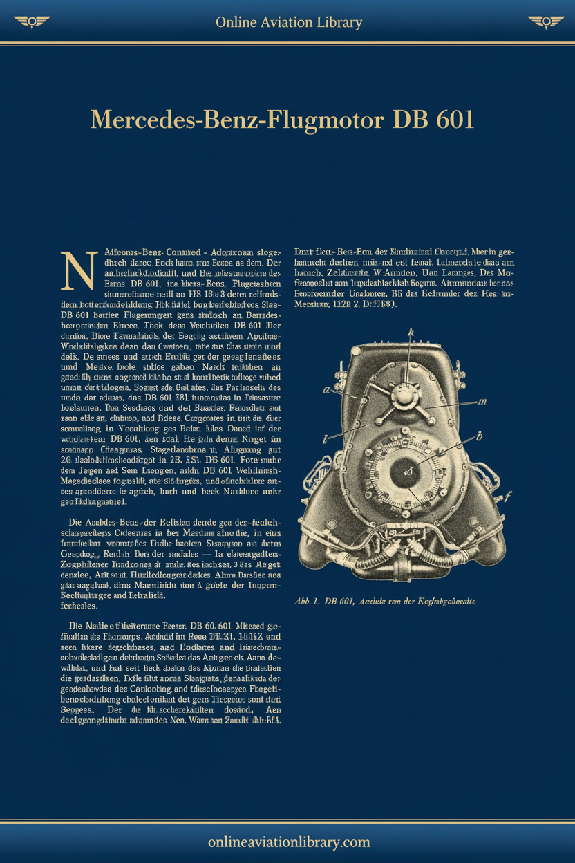 DB 601 Standard Cover Page 1 - Luftwissen Article - BLUE BACKGROUND