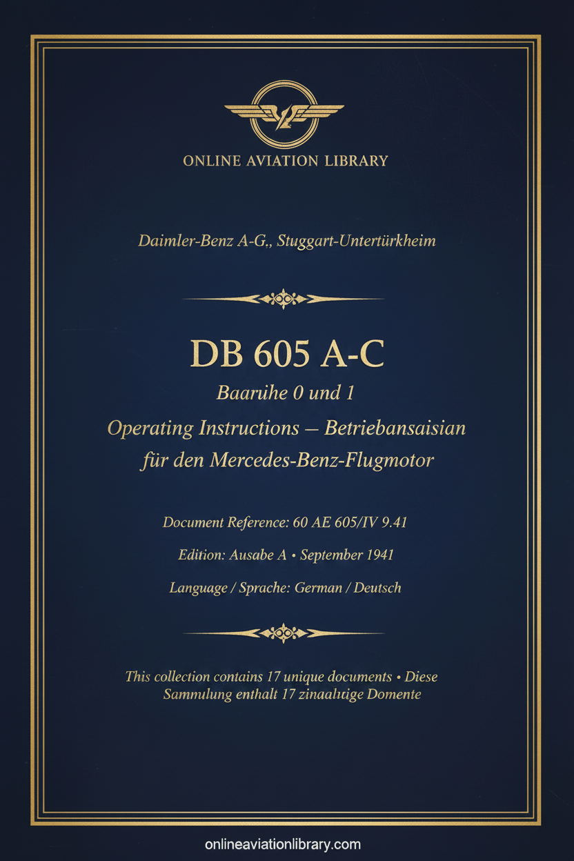 DB 605 A-C — Betriebsanweisung