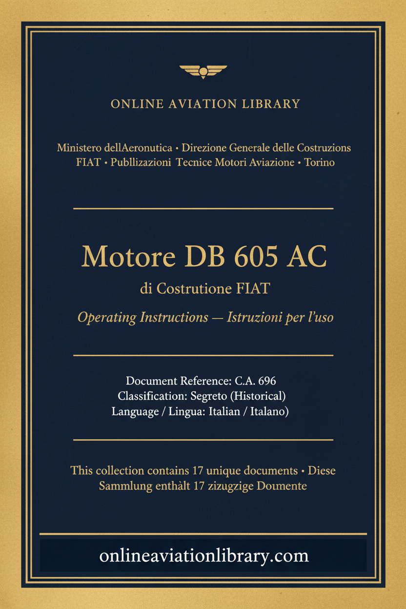 DB 605 AC — FIAT Istruzioni C.A. 696