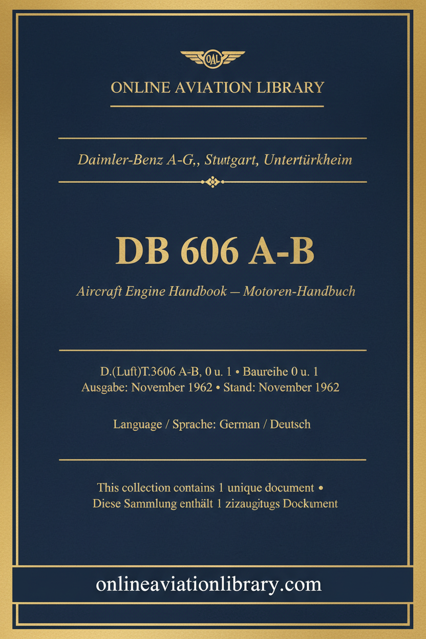 DB 606 A-B Motoren-Handbuch — Standard Cover Page 1