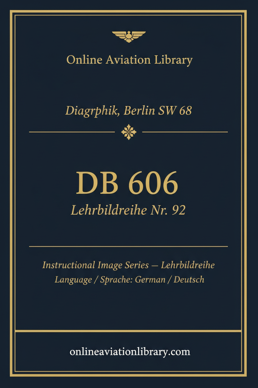 DB 606 Lehrbildreihe Nr. 92 — Standard Cover Page 1