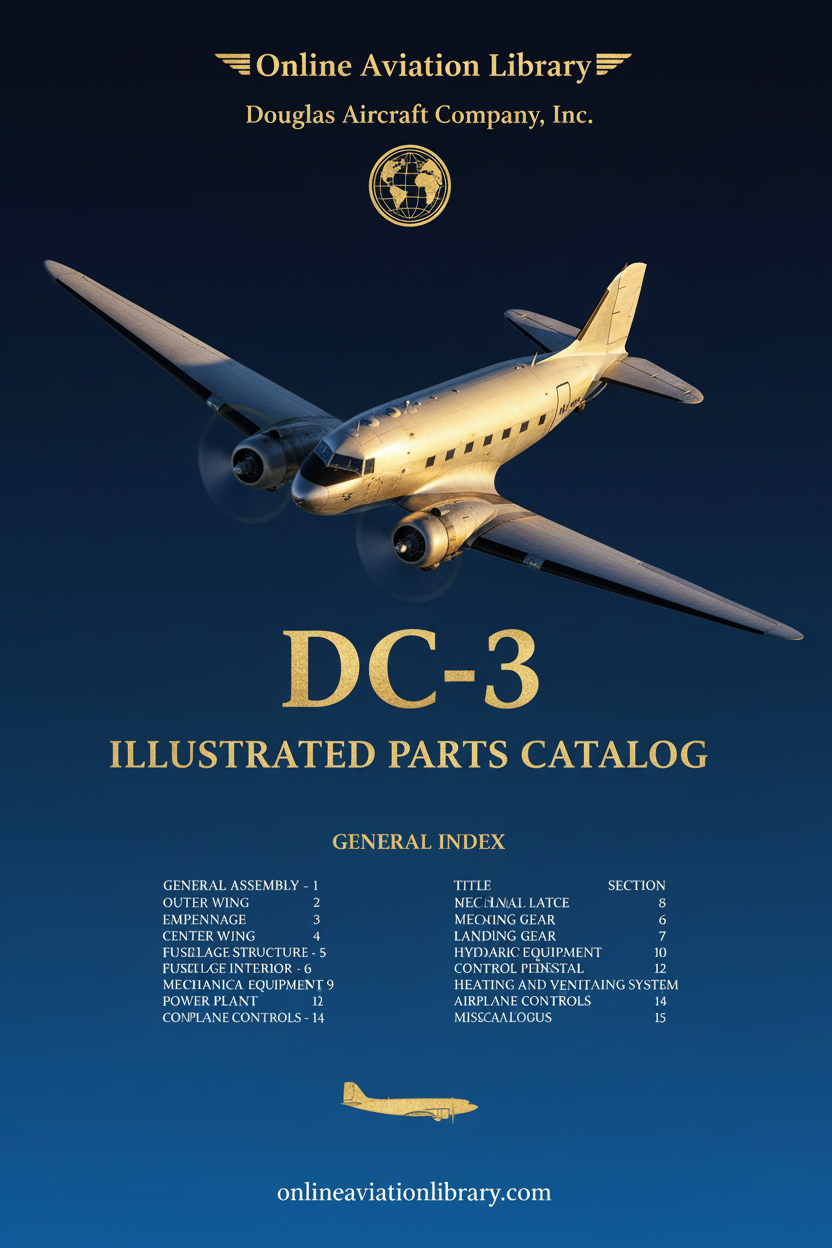 DC-3 Illustrated Parts Catalog Cover Page