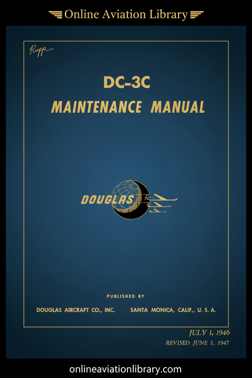 DC-3C Maintenance Manual Cover Page