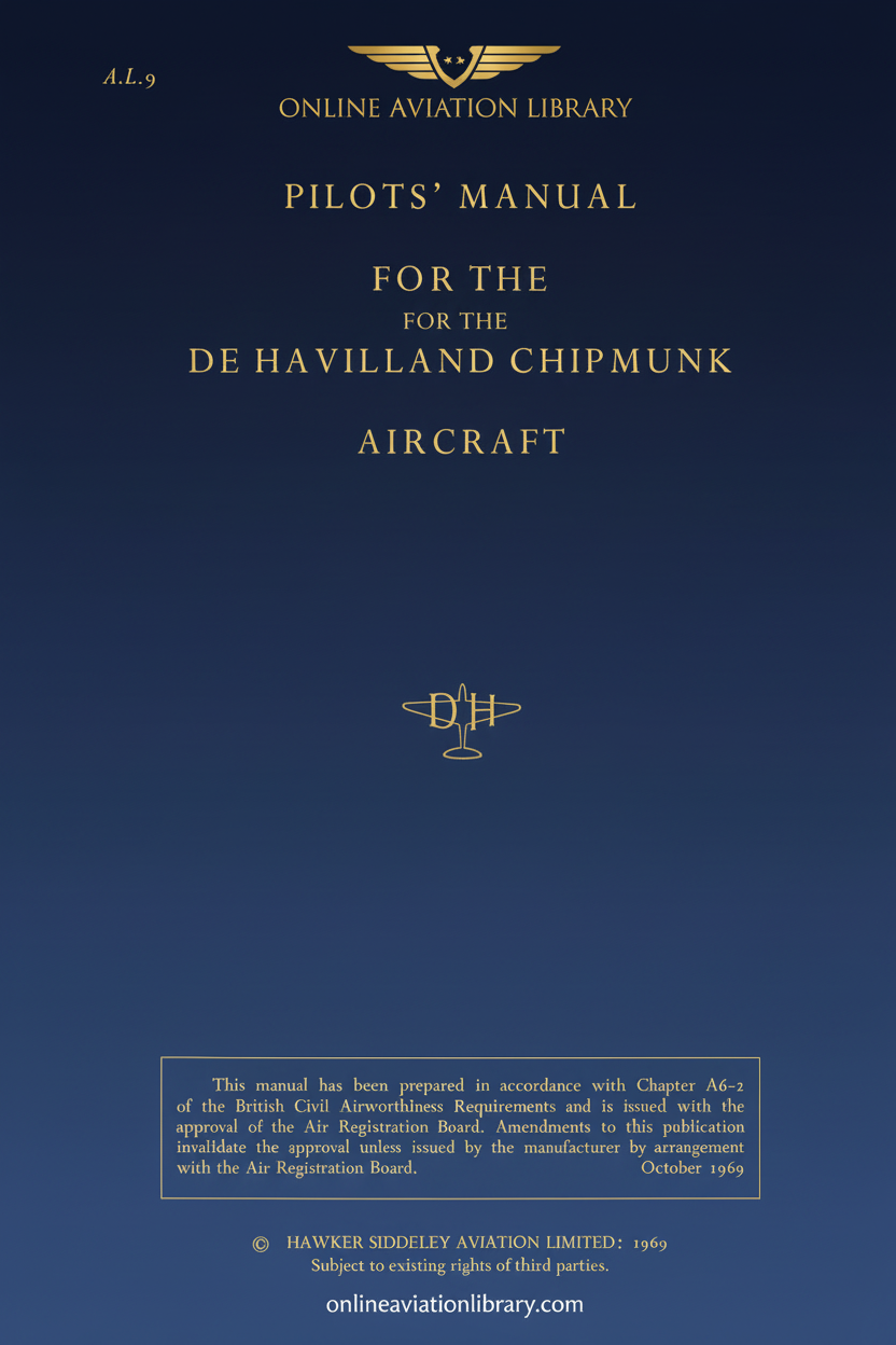 De Havilland Chipmunk Pilot's Manual Standard Cover Page