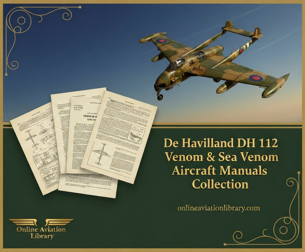 De Havilland DH 112 Venom & Sea Venom Aircraft Manuals Collection Banner