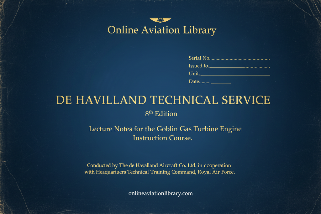 de Havilland Technical Service Lecture Notes Cover Page