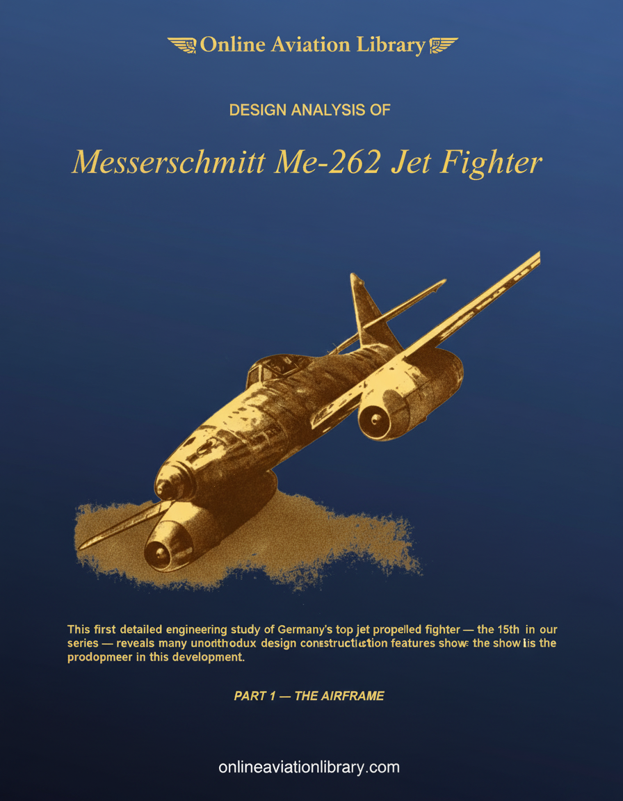 Design Analysis of Messerschmitt Me-262 Jet Fighter Cover Page