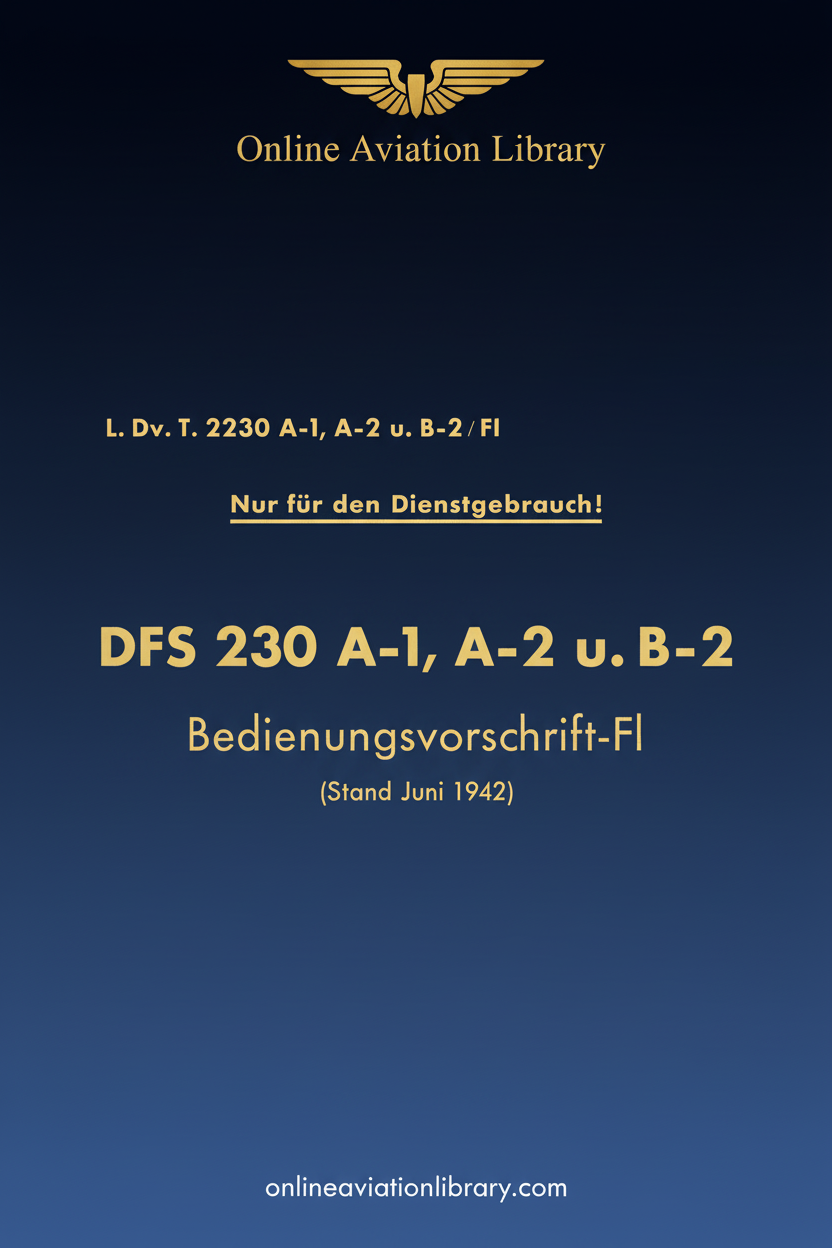 DFS 230 Bedienungsvorschrift Standard Cover Page