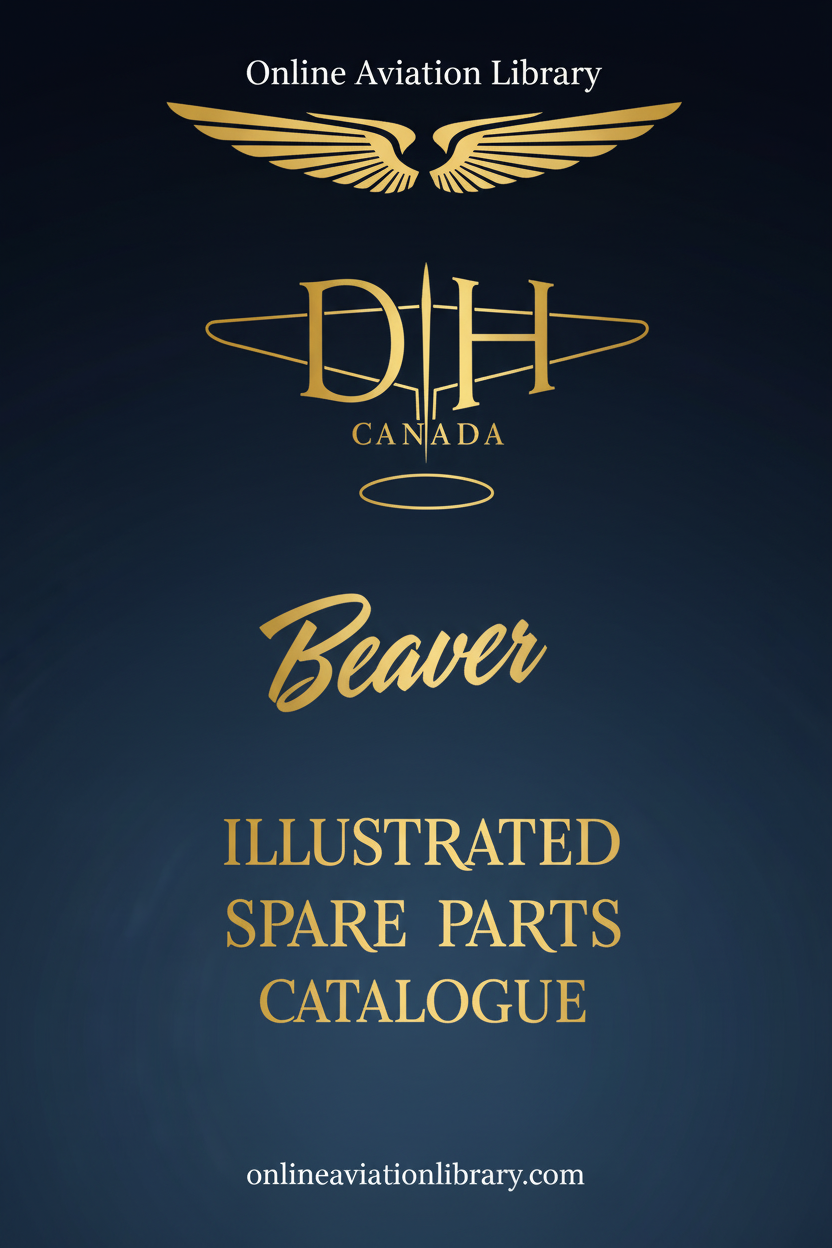 DH Canada Beaver Illustrated Spare Parts Catalogue Standard Cover Page