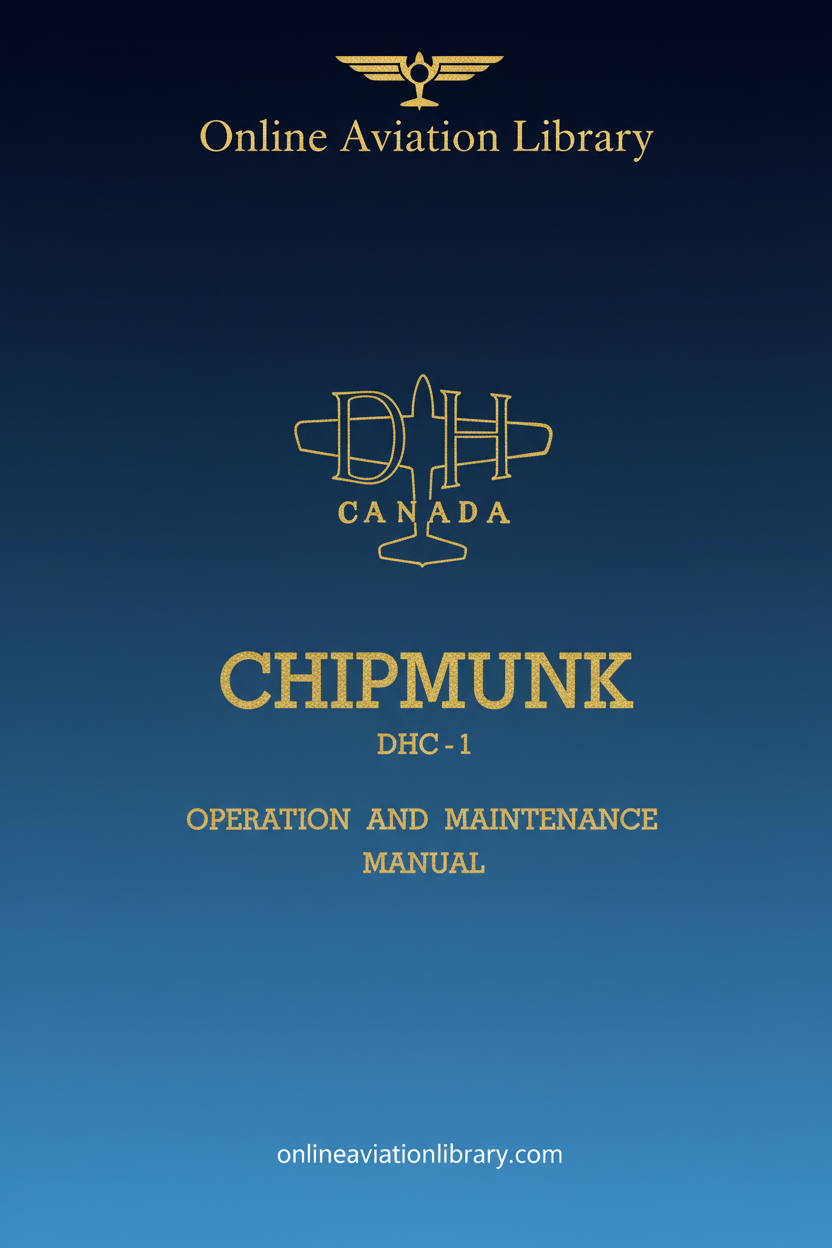 DHC-1 Chipmunk Operation and Maintenance Manual Standard Cover Page