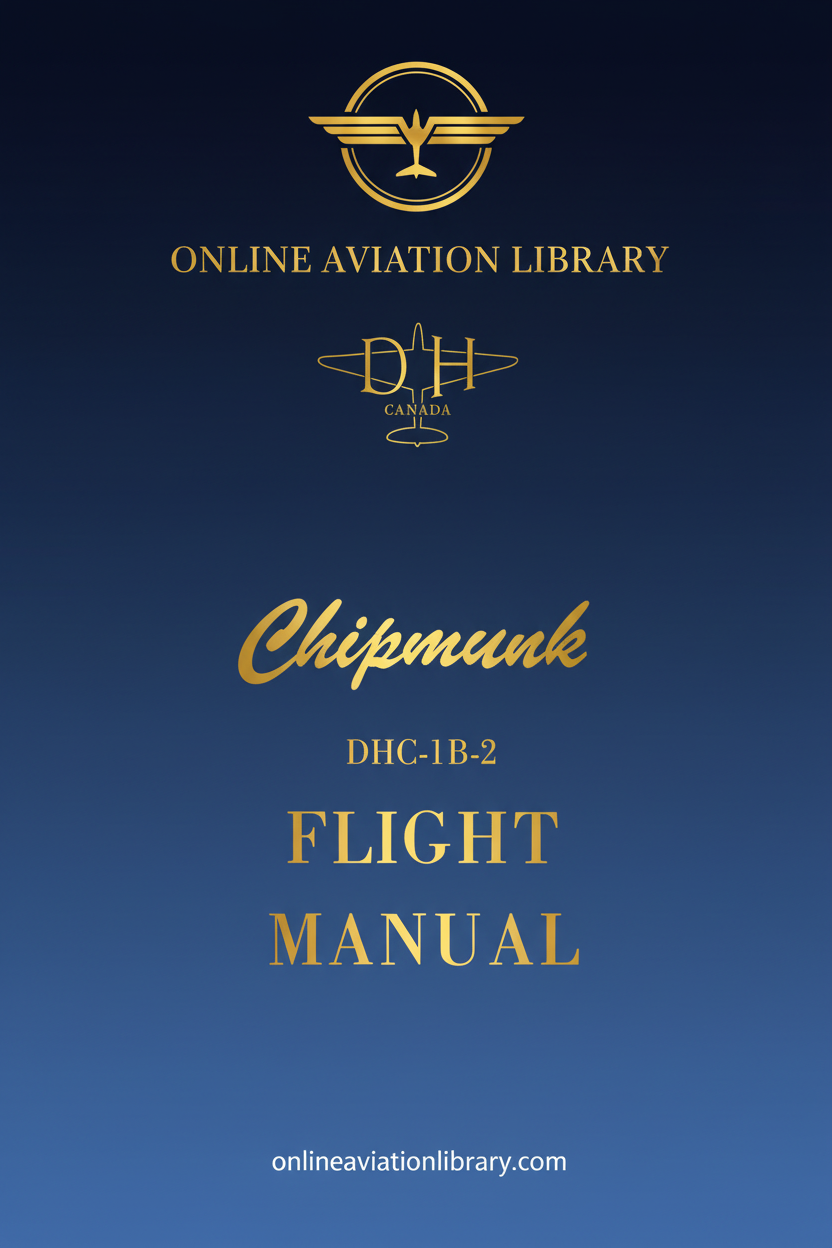 DHC-1B-2 Chipmunk Flight Manual Standard Cover Page