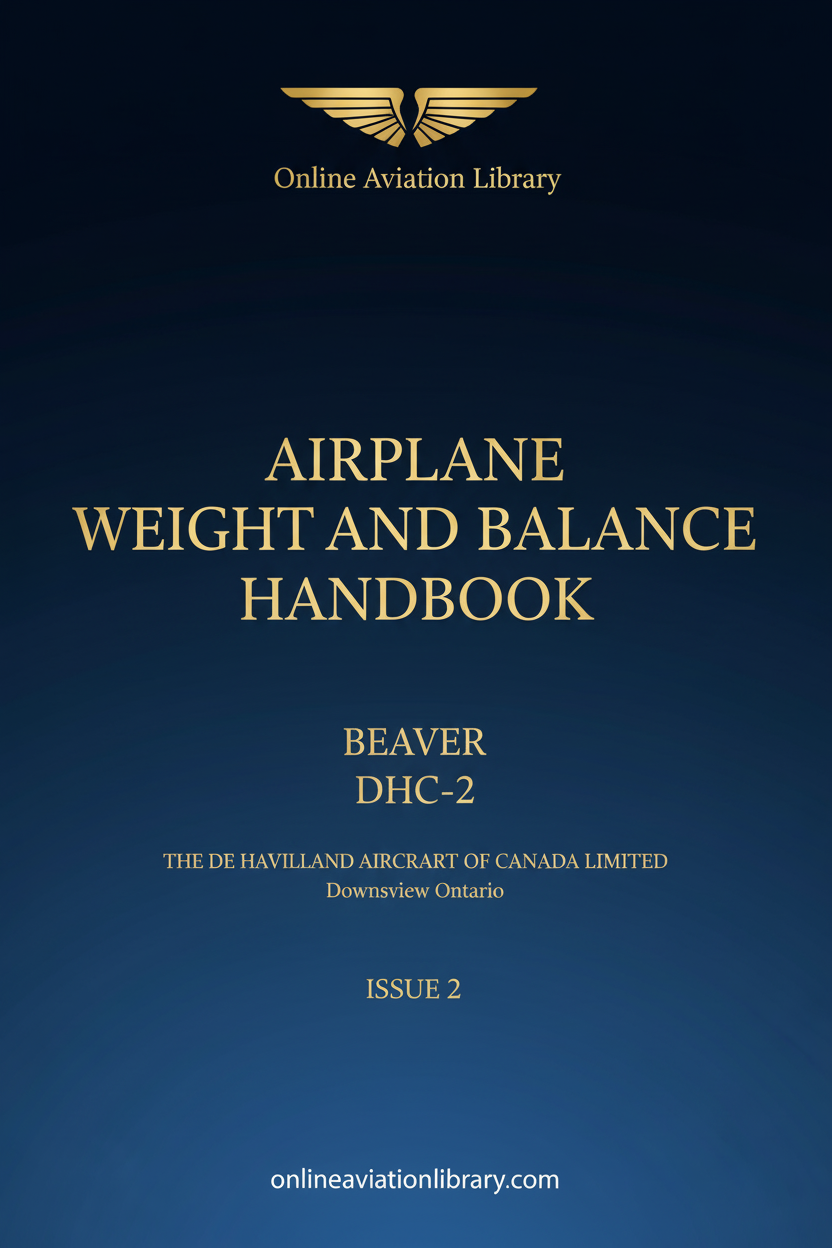 DHC-2 Beaver Airplane Weight and Balance Handbook Standard Cover Page