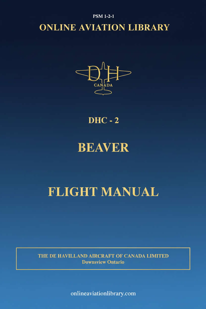DHC-2 Beaver Flight Manual Standard Cover Page