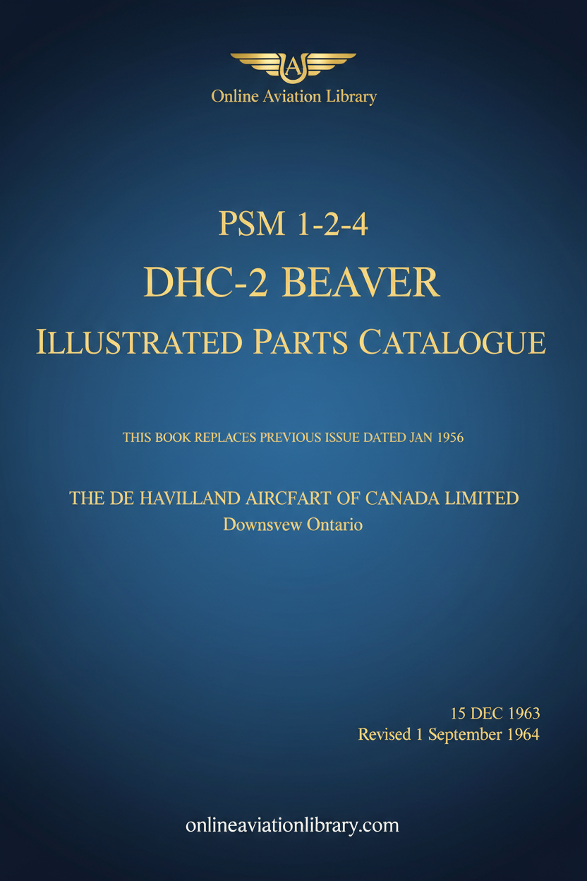 DHC-2 Beaver Illustrated Parts Catalogue Standard Cover Page