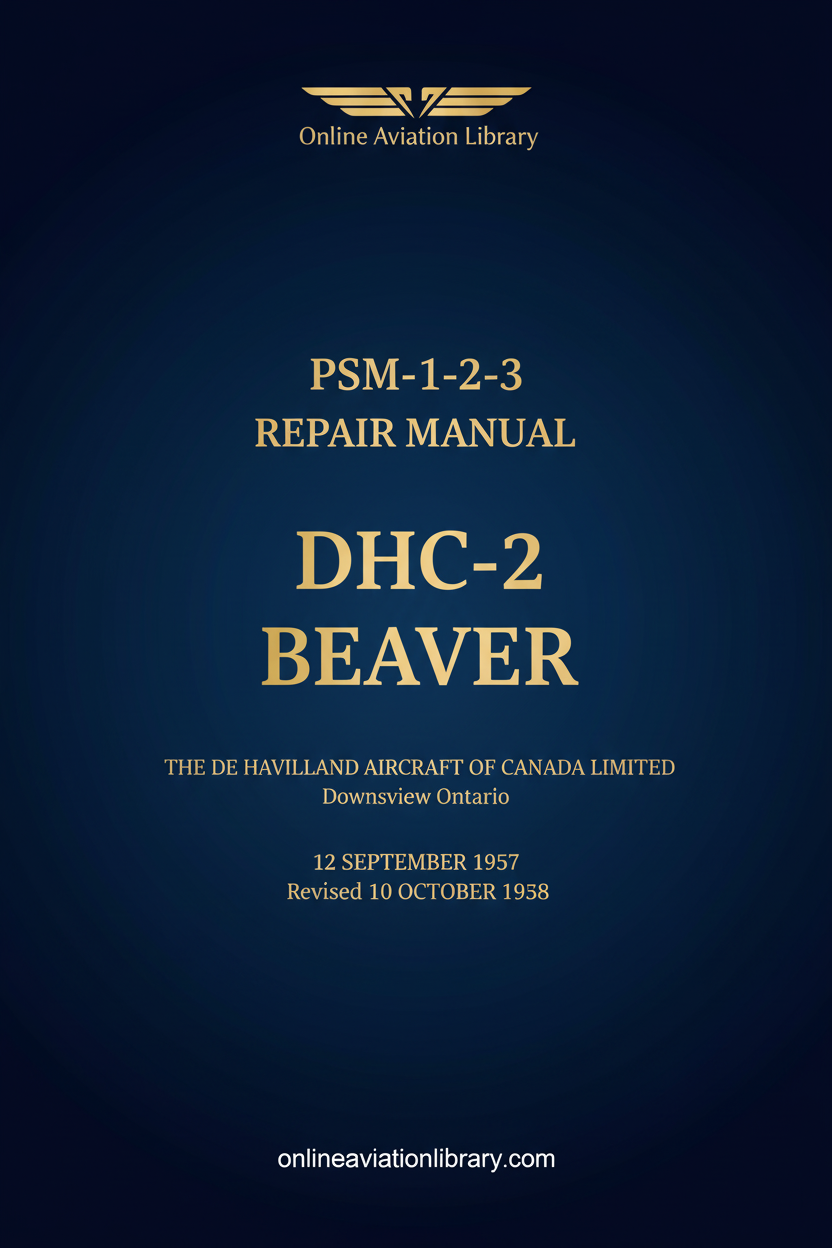 DHC-2 Beaver Repair Manual Standard Cover Page