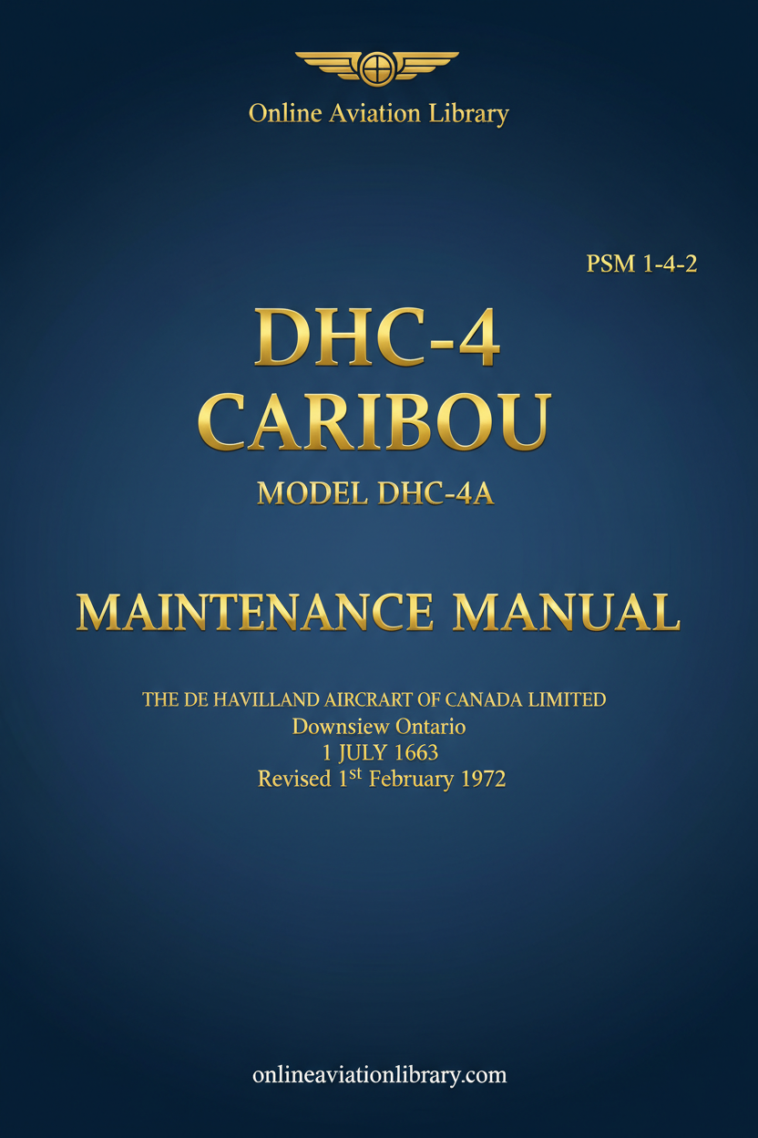 DHC-4 Caribou Maintenance Manual Text-Only Cover Page