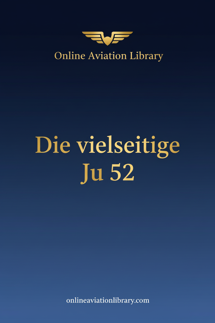 Die vielseitige Ju 52 Standard Cover Page