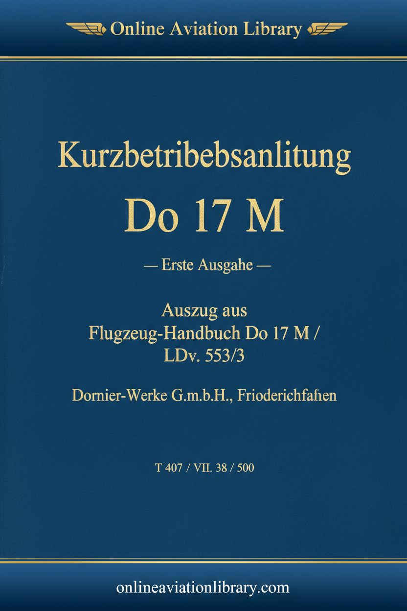 Do 17 M Kurzbetriebsanleitung Cover