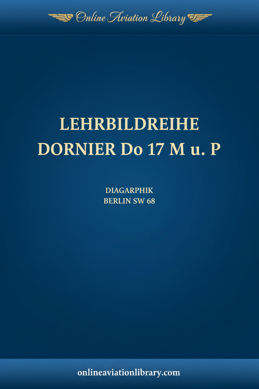 Do 17 M und P Lehrbildreihe Cover