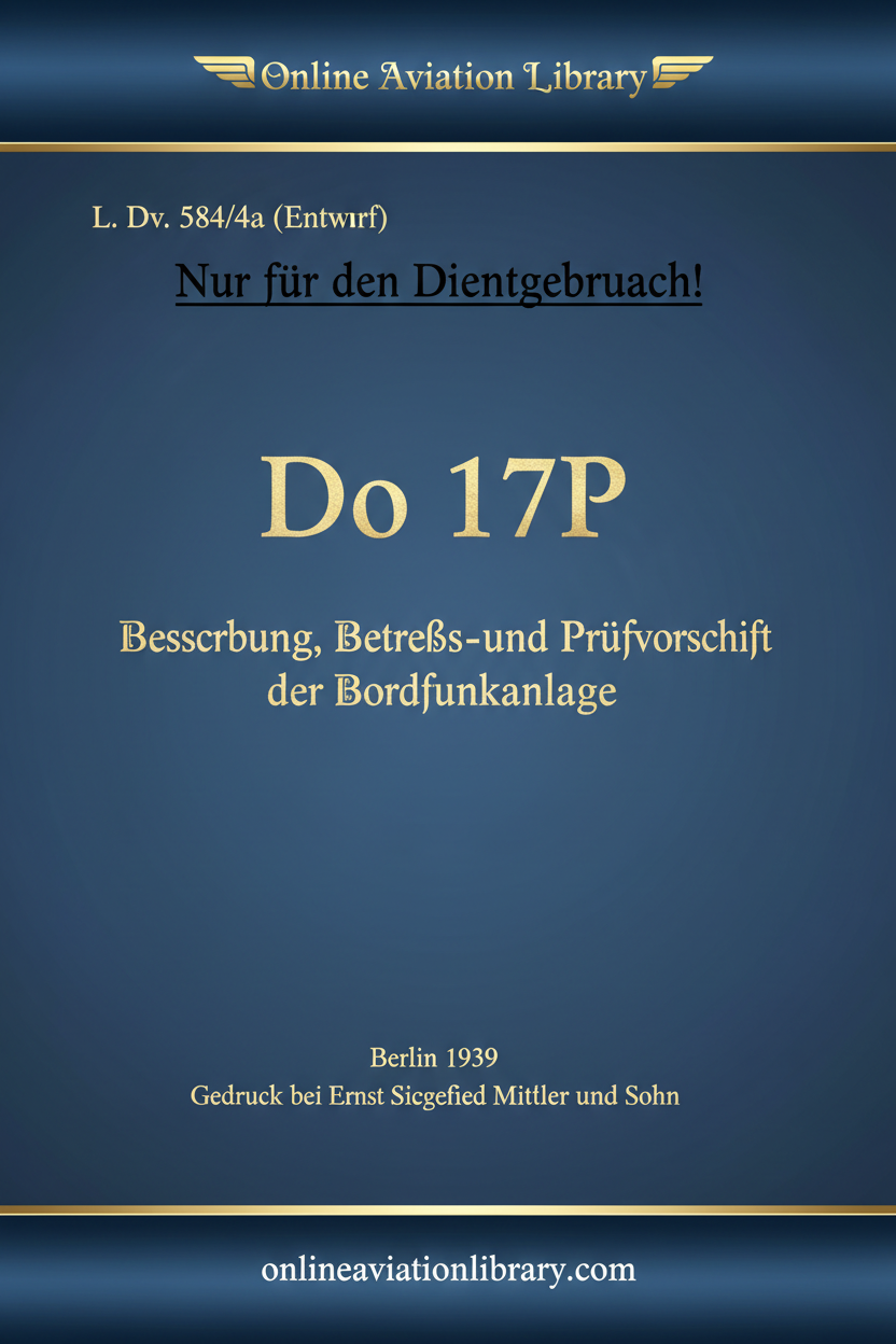 Do 17 P Bordfunkanlage Cover Page