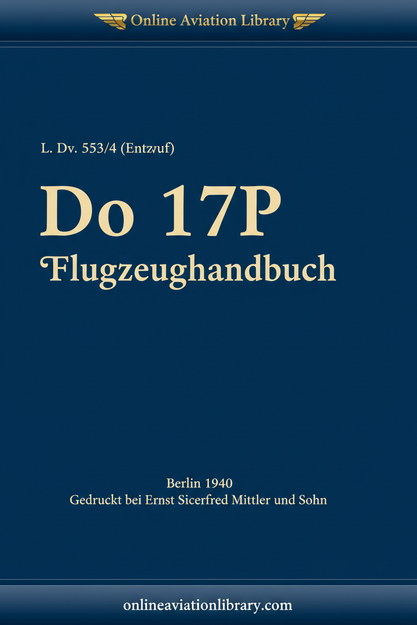 Do 17 P Flugzeughandbuch Cover Page