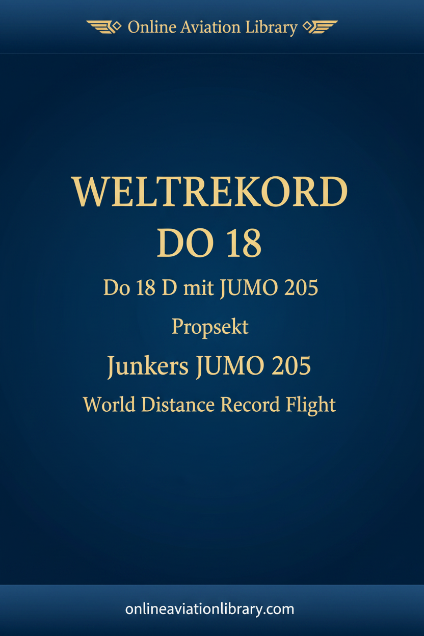 Do 18 D JUMO 205 Prospekt Cover