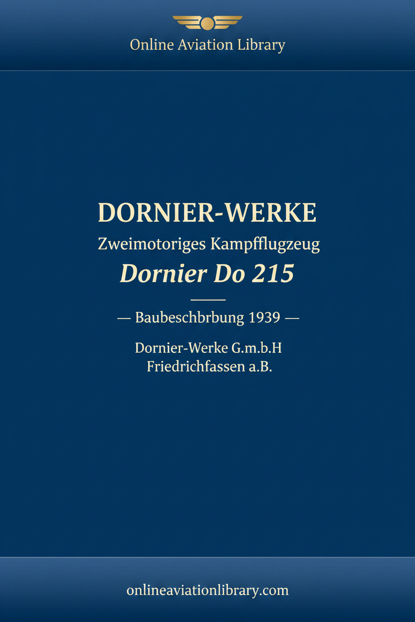 Do 215 Baubeschreibung Cover