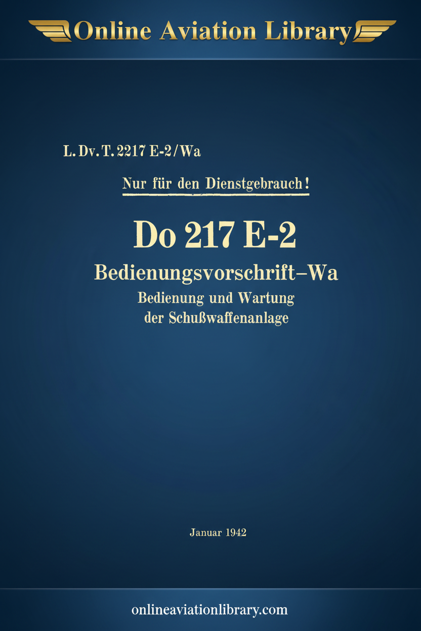 Do 217 E-2 Bedienungsvorschrift-Wa Cover