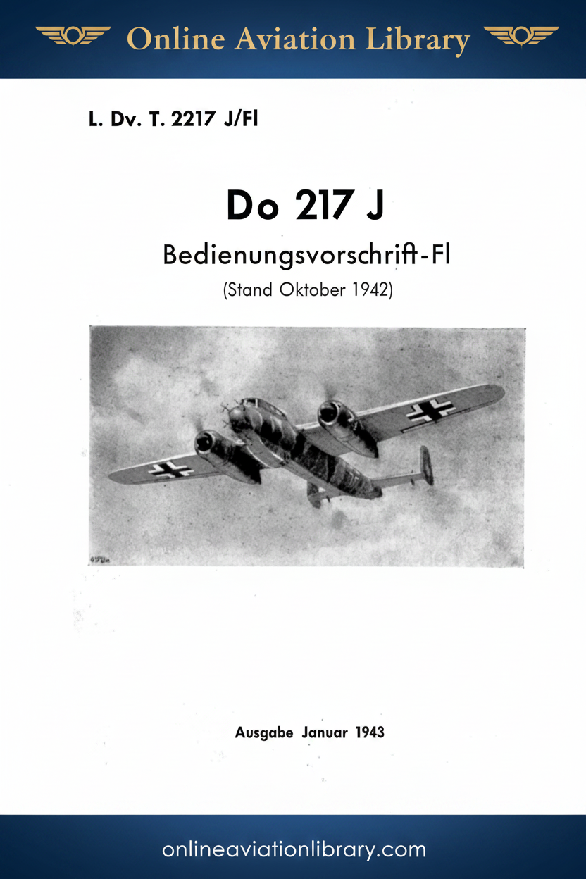 Do 217 J Bedienungsvorschrift-Fl Cover