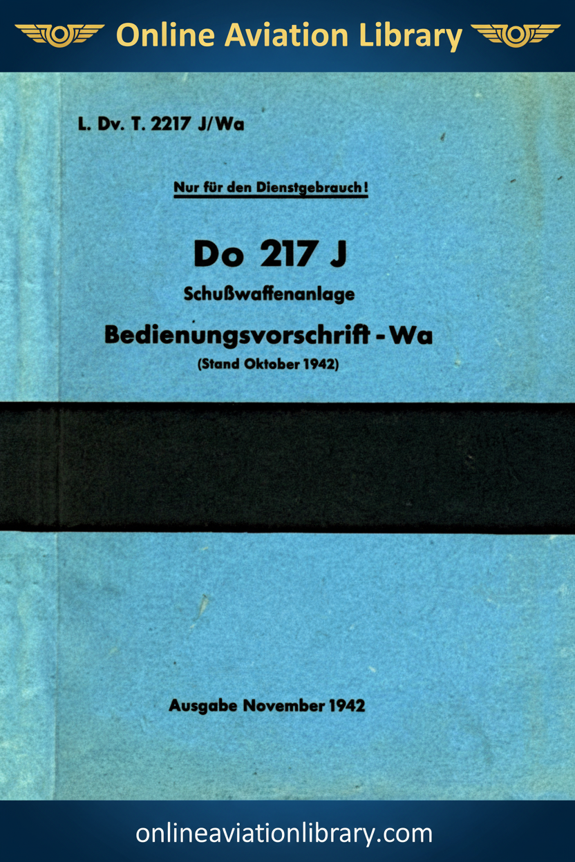 Do 217 J Bedienungsvorschrift-Wa Cover