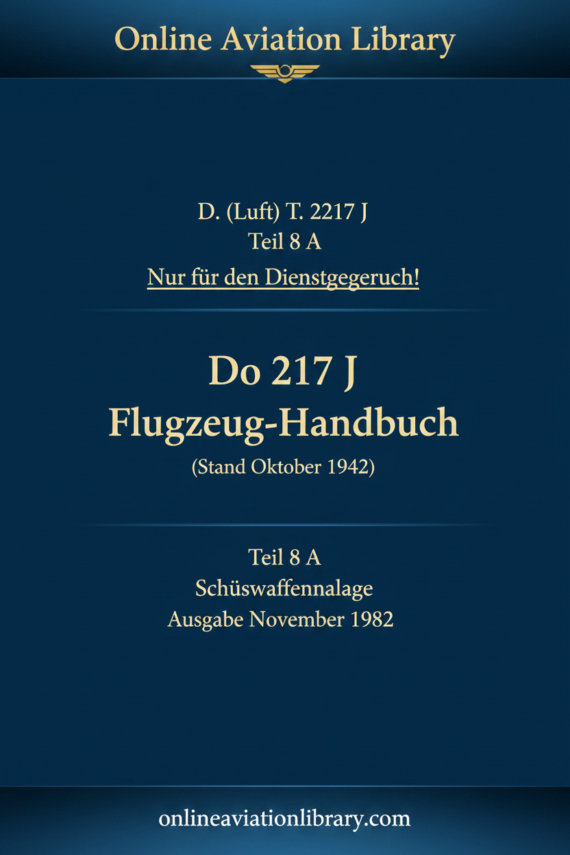 Do 217 J Teil 8A Schußwaffenanlage Cover