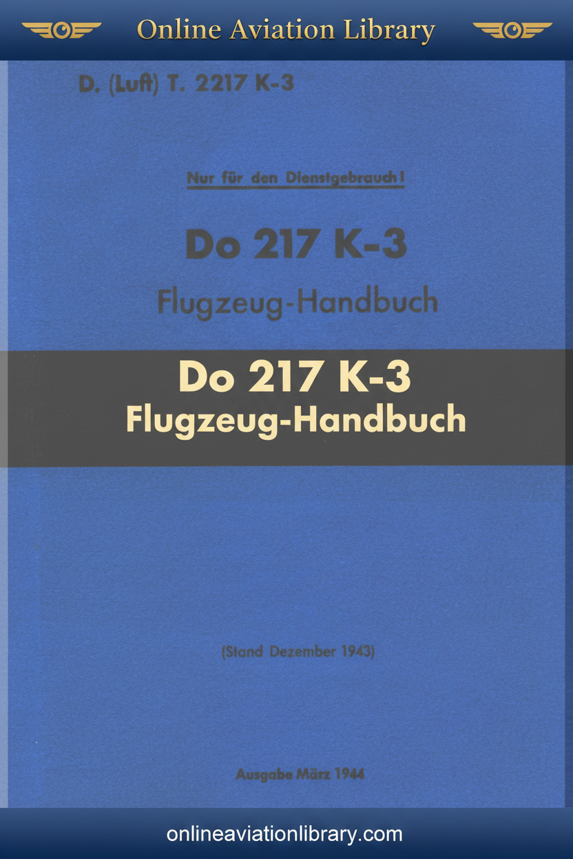 Do 217 K-3 Flugzeug-Handbuch