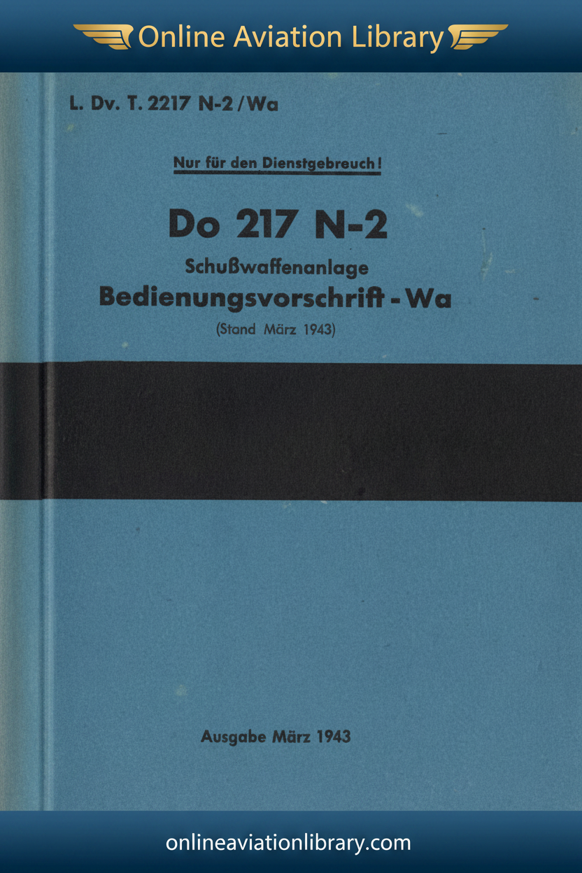 Do 217 N-2 Bedienungsvorschrift-Wa Cover