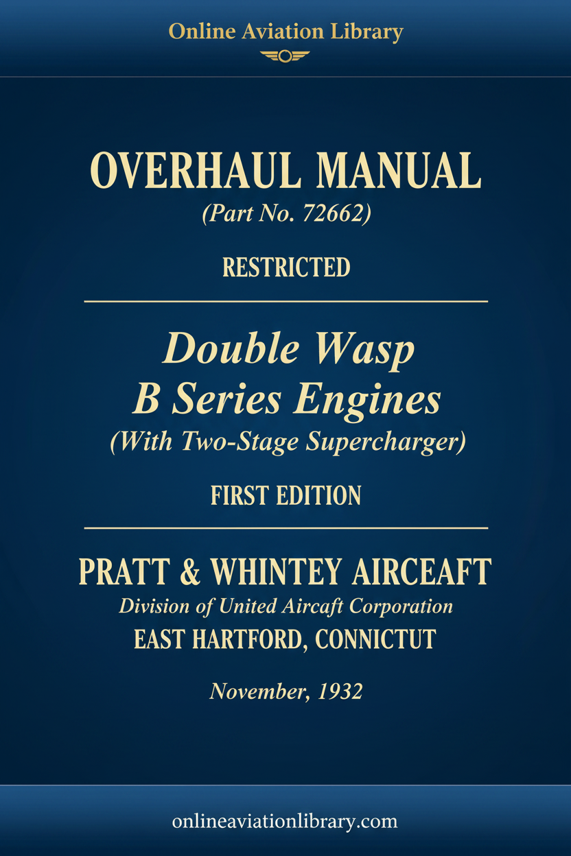 Double Wasp B Series Overhaul Manual