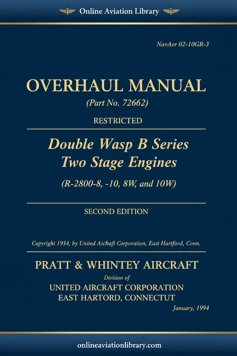 Double Wasp B Series Two Stage Overhaul Manual
